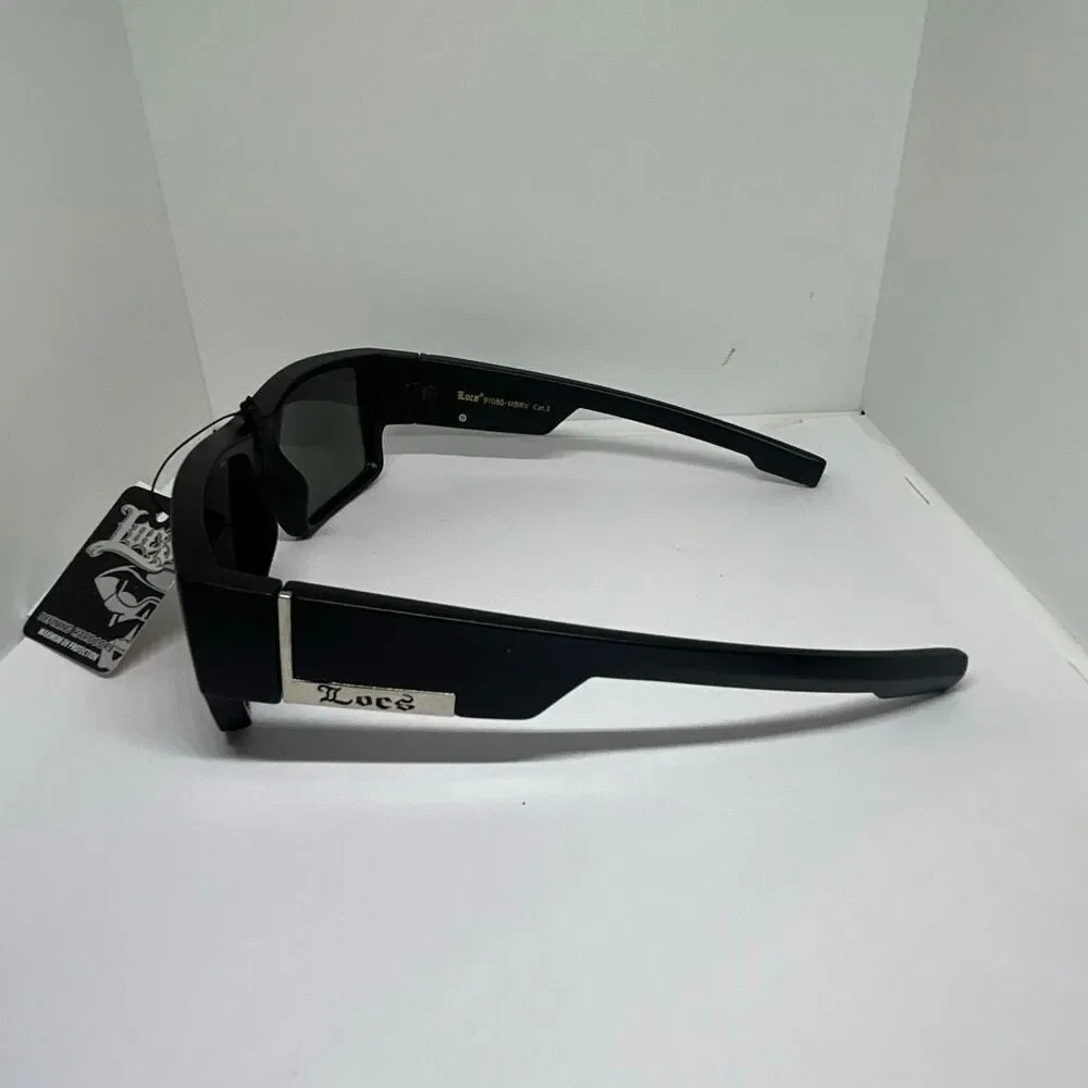 Locs Wrap Sunglasses Yellow Mirror Lens Black Frame UV400